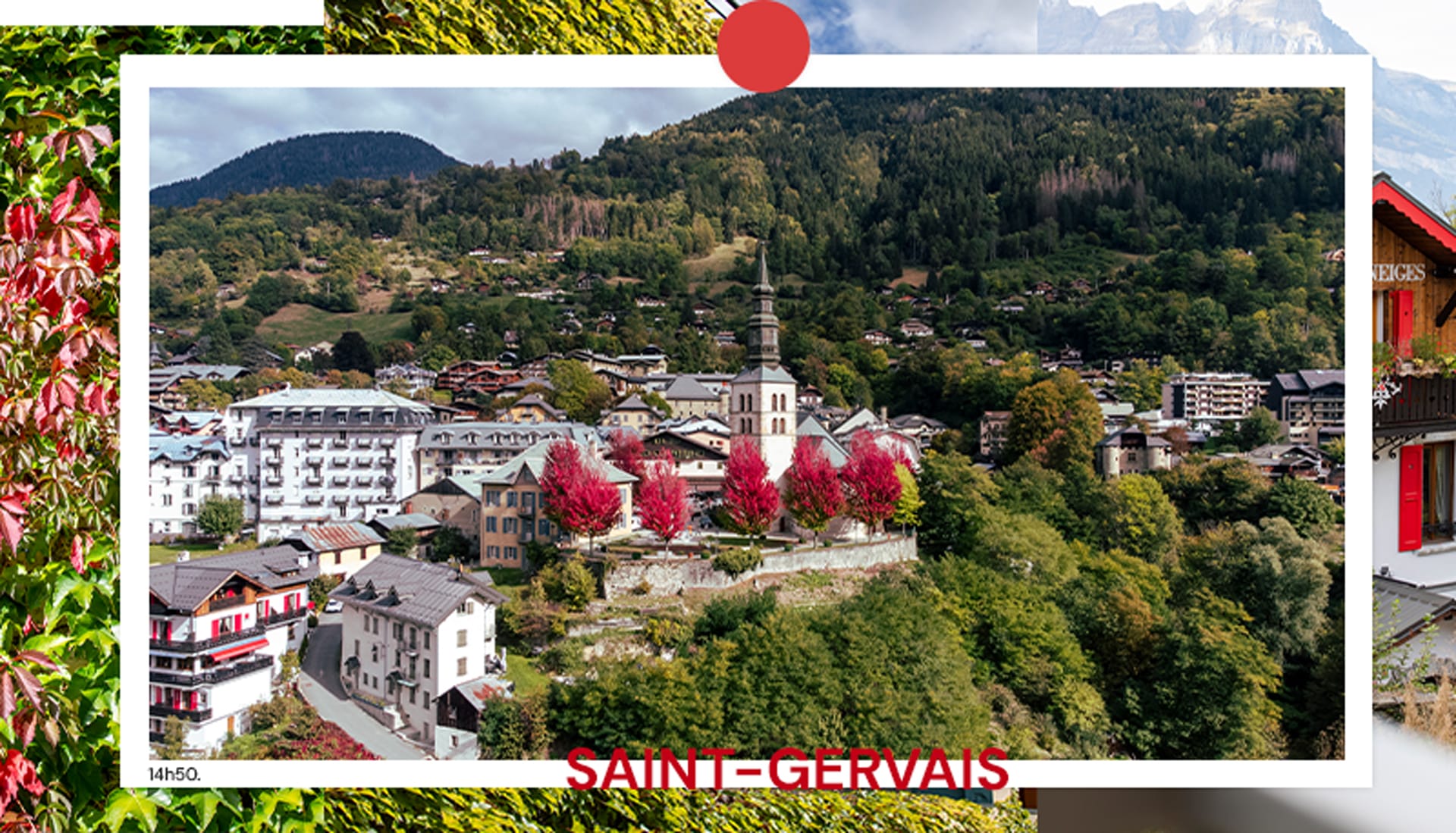 Le bourg de Saint-Gervais avec son église - Octobre 2023